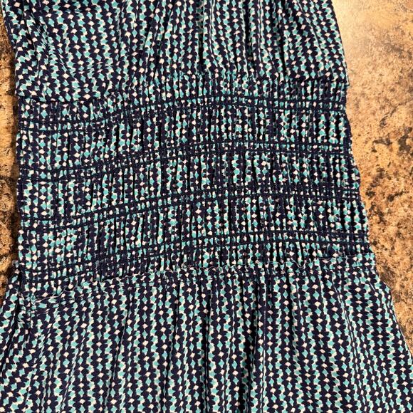 Daisy Fuentes Dress Maxi Coastal Grandma Beachy Boho Cottage Minimalist Blue 2X - Picture 5 of 6